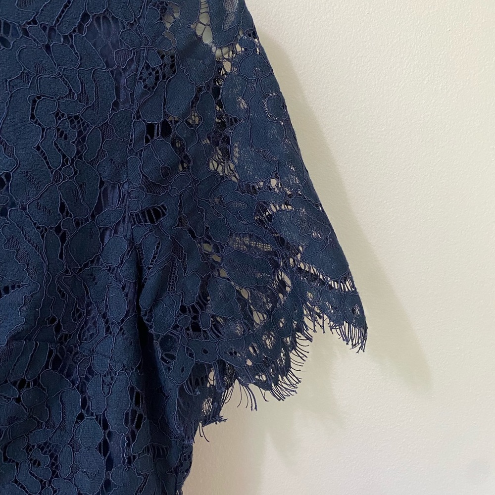Lace Midi dress in Navy - Picture 6 of 8